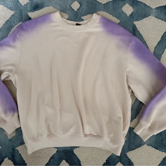 Wild Fable Cream Sweatshirt with Lavender Dip-Dye Shoulders - Picture 11 of 15